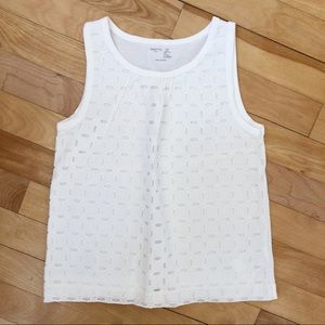 NWOT Gap Kids Eyelet Tank - S